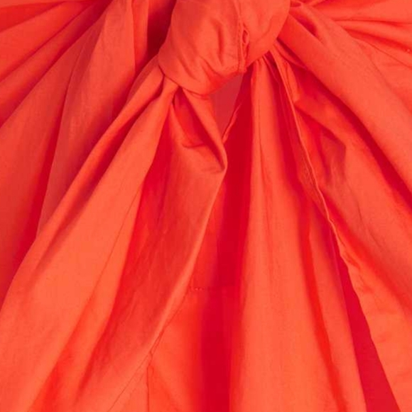 SOLD MARA HOFFMAN Lolita Tie-Front Organic Cotton Midi Dress in Orange NWT - Picture 10 of 16